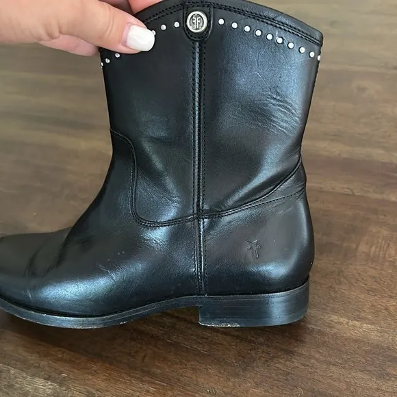 Frye Melissa Stud Short Boots Black Women Size 6 US $ 328