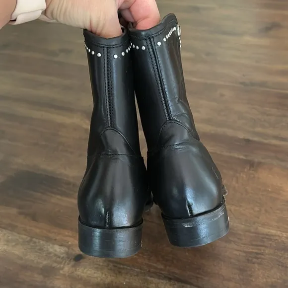 Frye Melissa Stud Short Boots Black Women Size 6 US $ 328