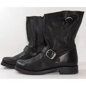 Frye Moto Boots, VERONICA, Black Leather Boots, Size 9 *NICE!*