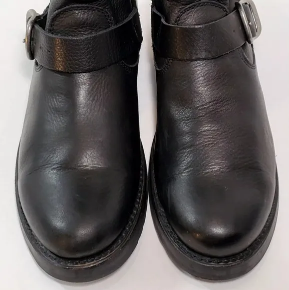 Frye Moto Boots, VERONICA, Black Leather Boots, Size 9 *NICE!*