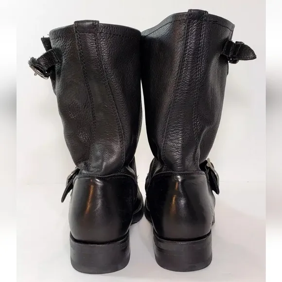 Frye Moto Boots, VERONICA, Black Leather Boots, Size 9 *NICE!*
