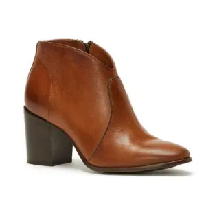 FRYE Nora Zip Short Ankle Boots Leather Women Size 7B Nutmeg Brown 79929 Western