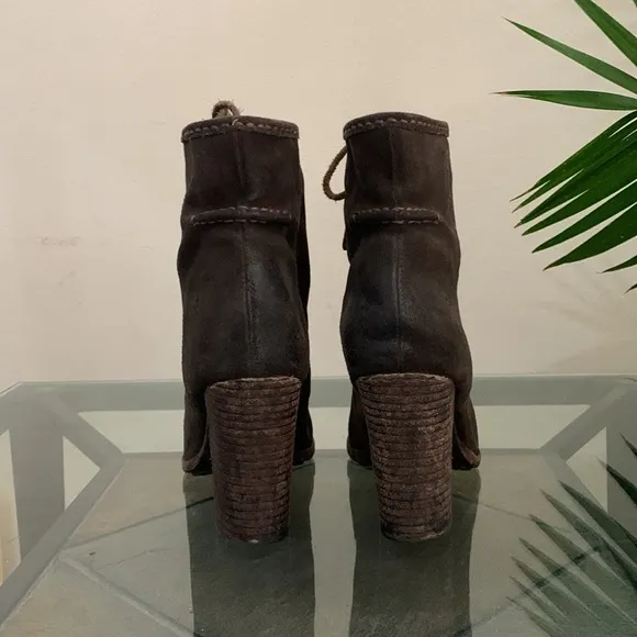 FRYE Parker Moc Short Suede Lace Up Boots