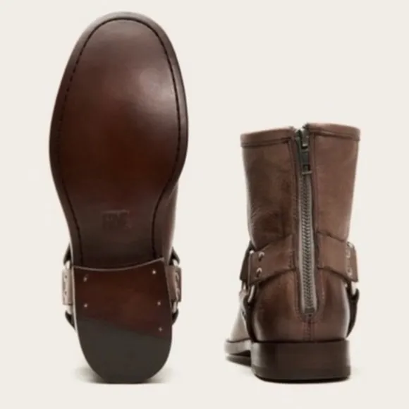 Frye |‎ ‘Phillip’ Harness Short Boot Grey