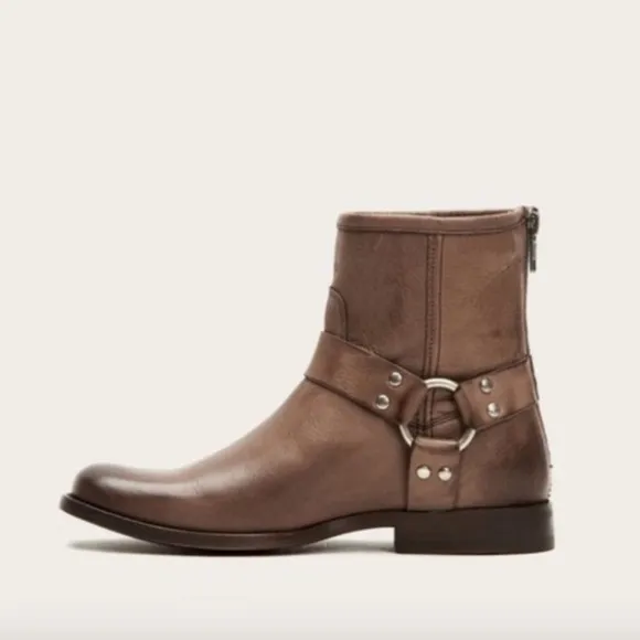 Frye |‎ ‘Phillip’ Harness Short Boot Grey