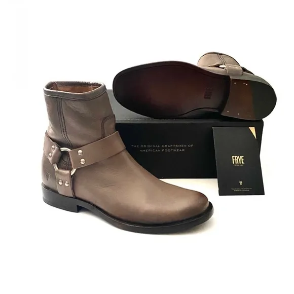 Frye |‎ ‘Phillip’ Harness Short Boot Grey