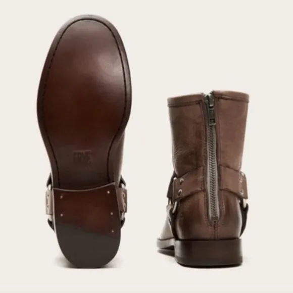 Frye |‎ ‘Phillip’ Harness Short Boot Grey