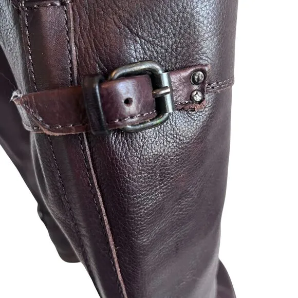 Frye Phillip Knee High Leather Riding Boots Dark Brown Size 7 Equestrian