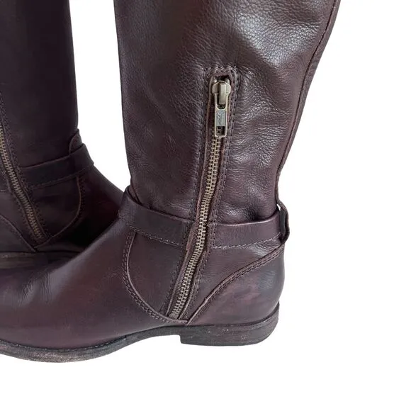 Frye Phillip Knee High Leather Riding Boots Dark Brown Size 7 Equestrian