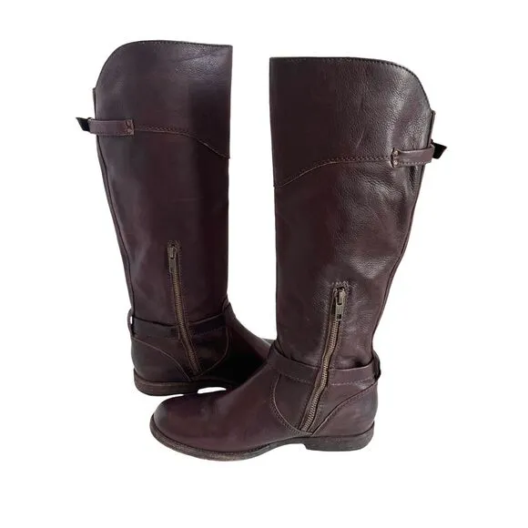 Frye Phillip Knee High Leather Riding Boots Dark Brown Size 7 Equestrian