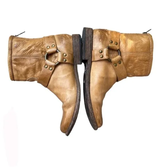 Frye Phillip Leather Harness Short Boots 76871