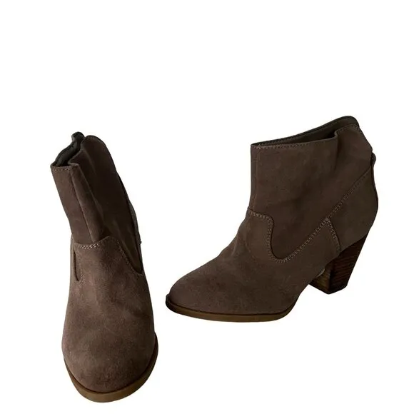 FRYE Tan Suede Ankle Booties Boots Size 7.5