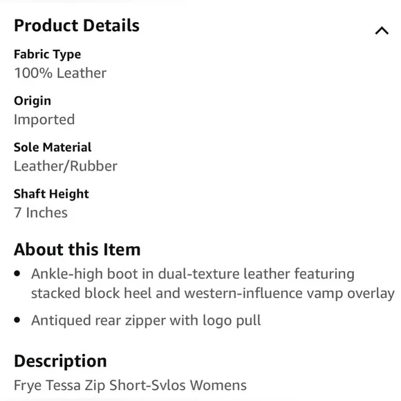 Frye Tessa Zip Antiqued Short Boots 9