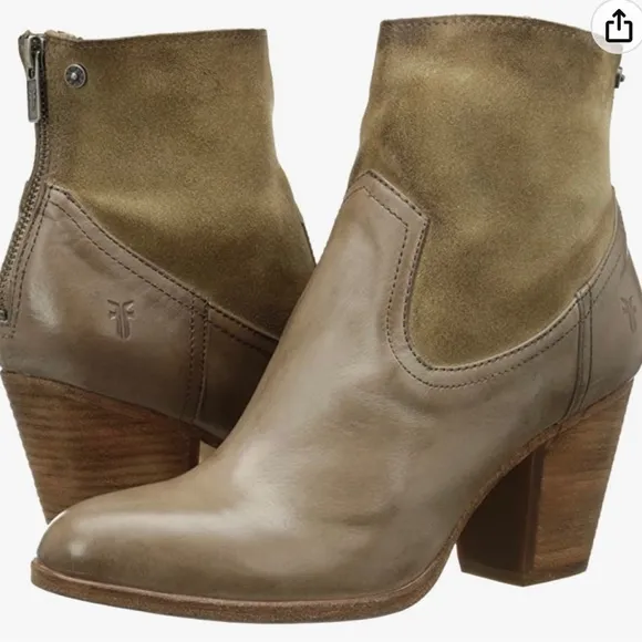 Frye Tessa Zip Antiqued Short Boots 9