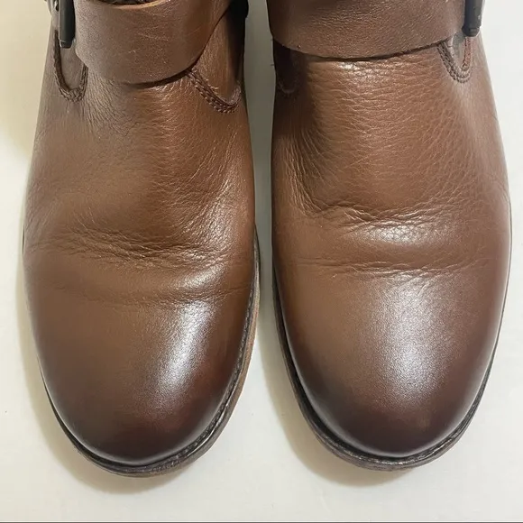 Frye Tyler Engineer Short Boots cognac leather 8.5 B