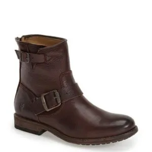 Frye Tyler Engineer Short Boots cognac leather 8.5 B