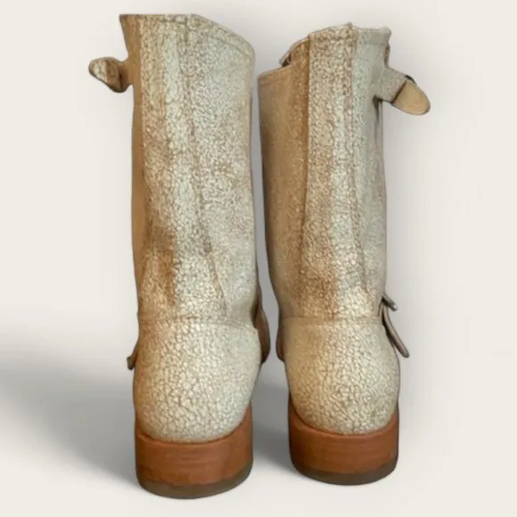 Frye Veronica Distressed Leather Short Boot - Size 6