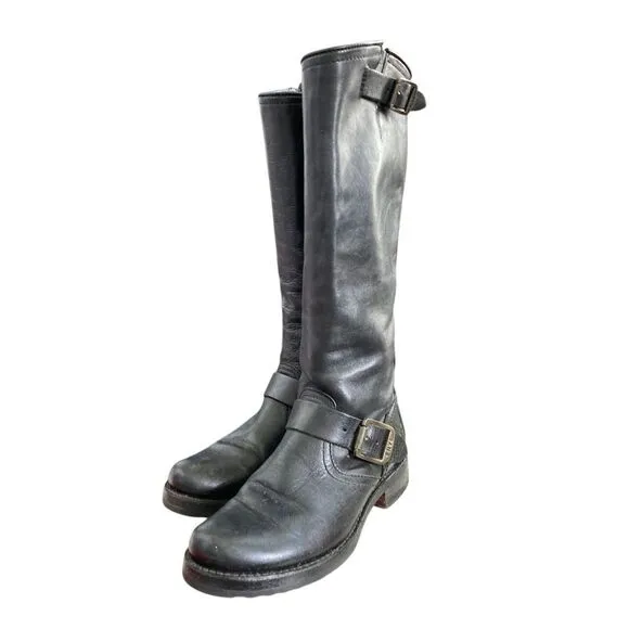 Frye Women’s 6 Tall Black Engineer Boots