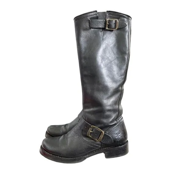 Frye Women’s 6 Tall Black Engineer Boots
