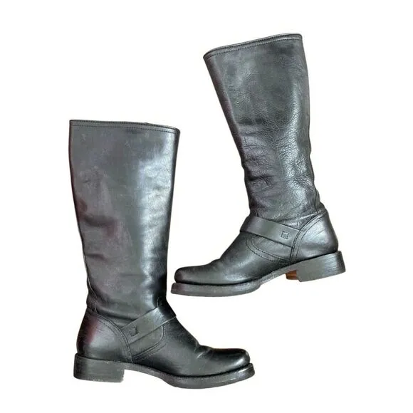 Frye Women’s 6 Tall Black Engineer Boots