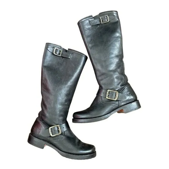 Frye Women’s 6 Tall Black Engineer Boots