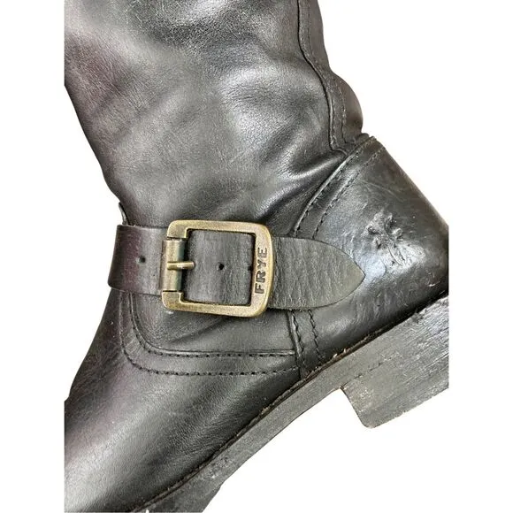 Frye Women’s 6 Tall Black Engineer Boots