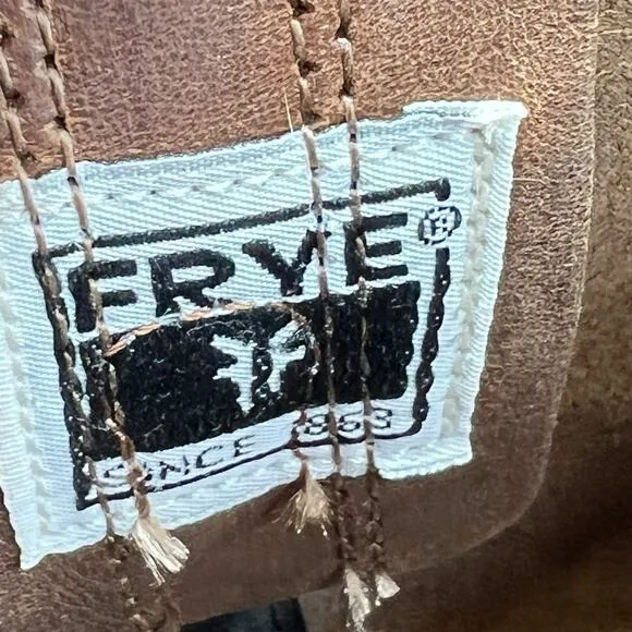 FRYE Women's 8R Short Harness Brown Leather Moto Biker Boots Size US 6