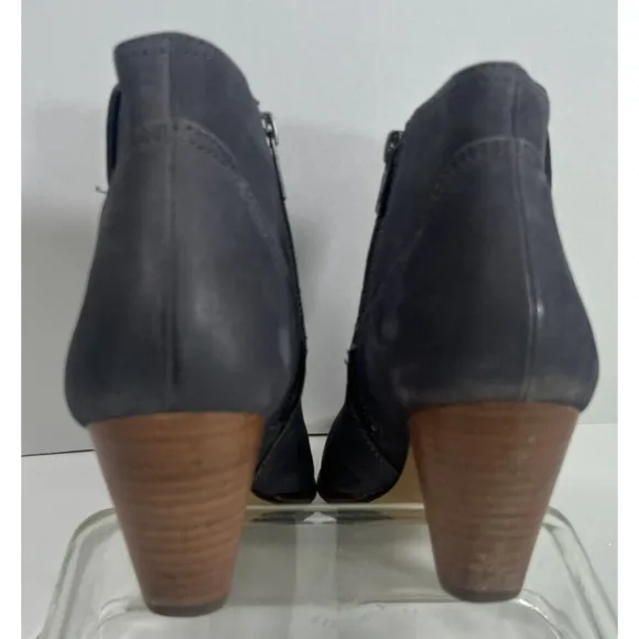 FRYE Womens Gray Nubuck Leather Western Ankle Bootie Size 9.5 US Zip