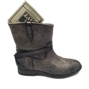 Frye Womens Lindsay Plate Short Gray Boots Size 6 B
