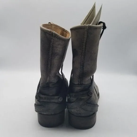 Frye Womens Lindsay Plate Short Gray Boots Size 6 B