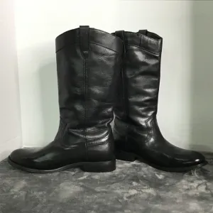 Frye Women's Melissa Button 3471447 Black Riding Boots - Size 6B Equestrian