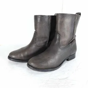 Frye Women's Melissa Slouch Short US 5,5 Brown Leather Pull On Ankle Boots