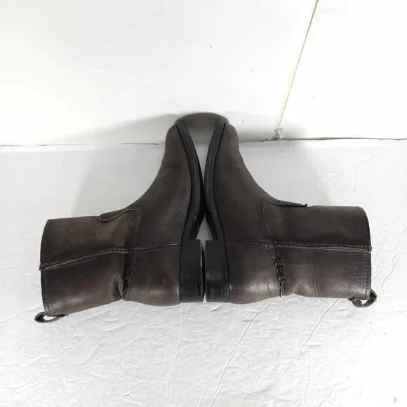 Frye Women's Melissa Slouch Short US 5,5 Brown Leather Pull On Ankle Boots