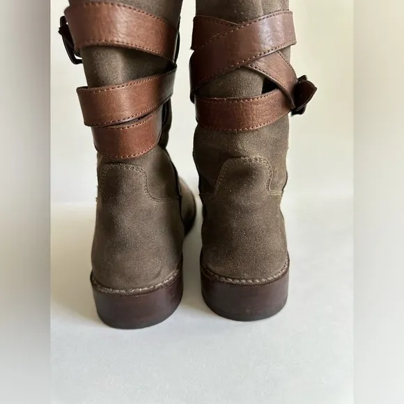 Frye Women's Shirley Suede Short Strappy Boots