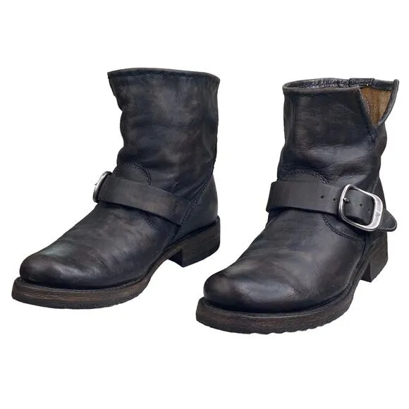FRYE Women’s Veronica Short Distressed Moto Ankle Boot Size US 6