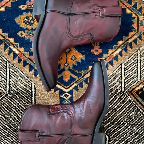 ✨FRYE✨Short Billy Boots Bootie Burnt Red EXCELLENT