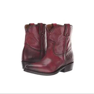 ✨FRYE✨Short Billy Boots Bootie Burnt Red EXCELLENT