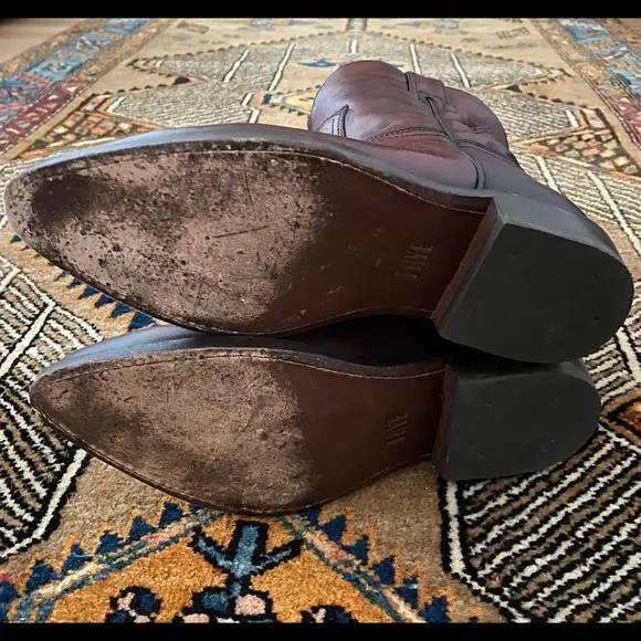 ✨FRYE✨Short Billy Boots Bootie Burnt Red EXCELLENT