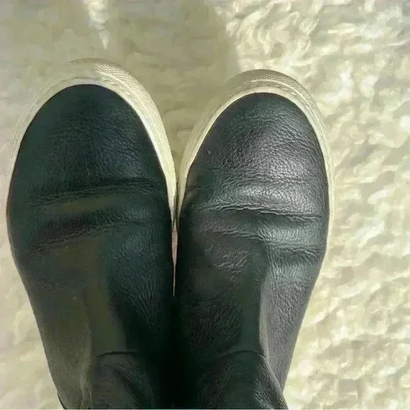 FURLA Black Megamix 100%Leather Faux Fur Ankle boots!