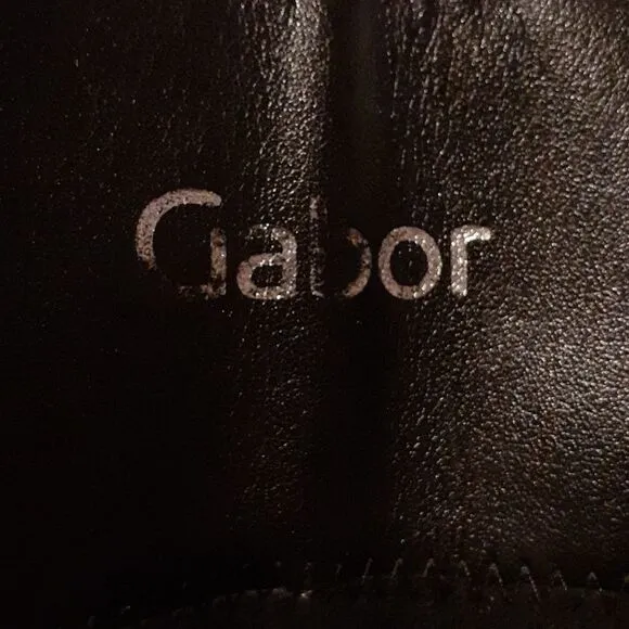 Gabor Astoria Knee High‎ Leather Buckle Boots Black