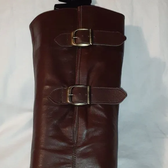 Gabor Astoria Knee High Leather‎ Buckle Boots Brown