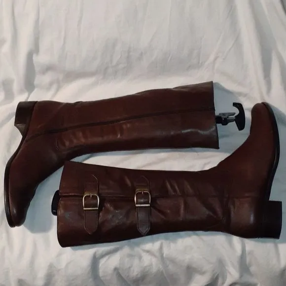 Gabor Astoria Knee High Leather‎ Buckle Boots Brown