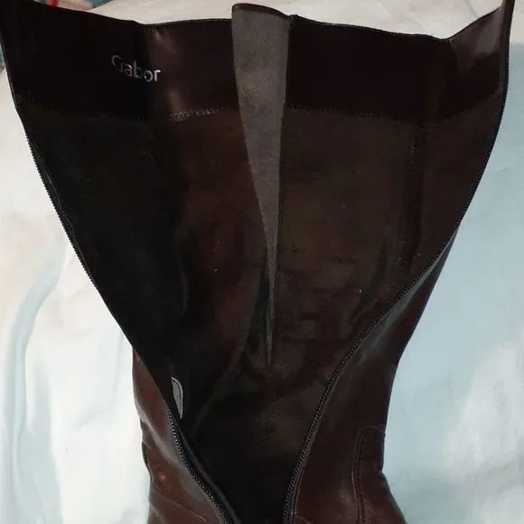 Gabor Astoria Knee High Leather‎ Buckle Boots Brown