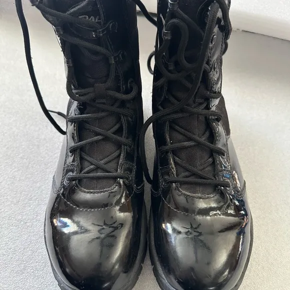 Galls 8” Hi-Gloss Duty Men’s Boots Combat Moto Boots Size 9.5M