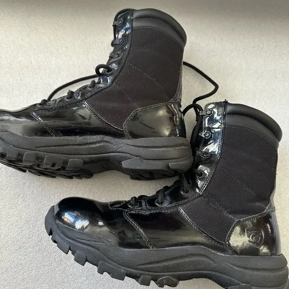 Galls 8” Hi-Gloss Duty Men’s Boots Combat Moto Boots Size 9.5M