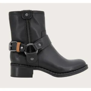 GENTLE SOULS - Barker Leather Moto Boots Buckle Straps Sz 8 by Kenneth Cole
