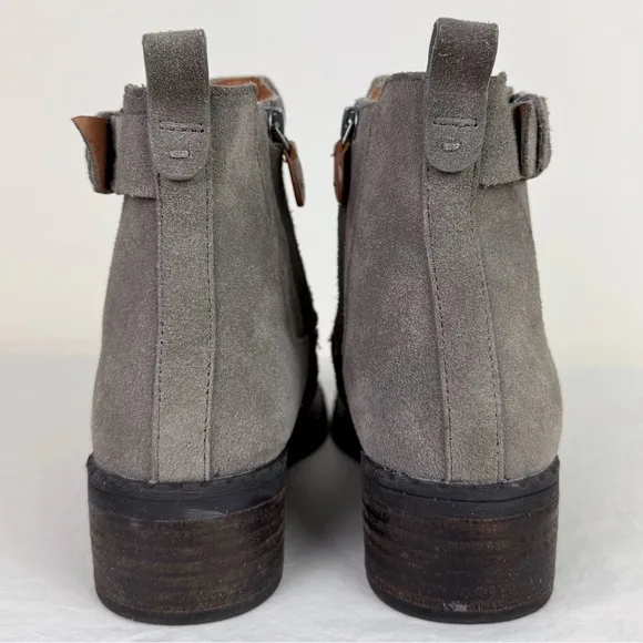 Gentle Souls Best Buckle Gray Leather Chelsea Boots