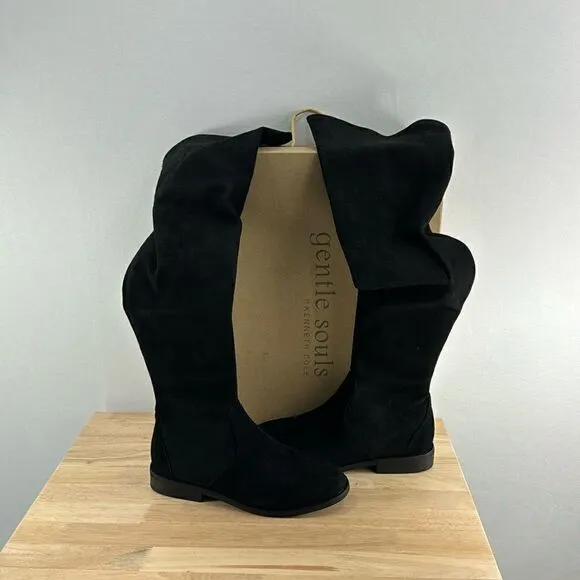 Gentle Souls by Kenneth Cole Emma Over the Knee Boots- Black- Size 6 M- NIB