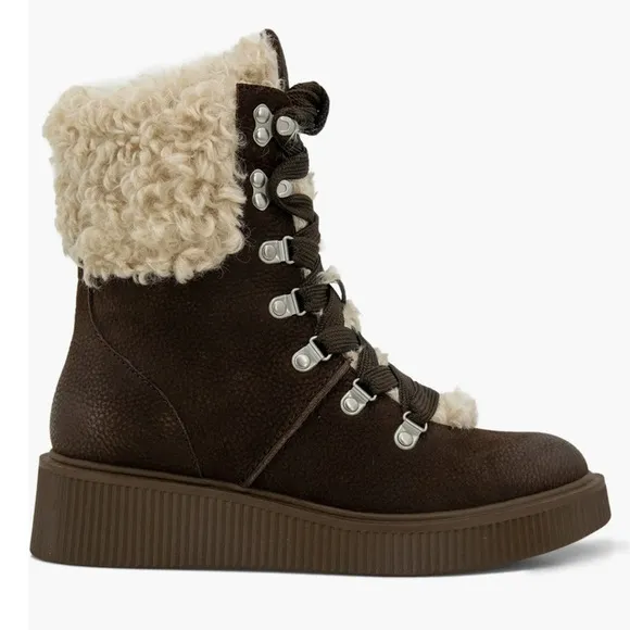 Gentle Souls by Kenneth Cole Women's Behann Alpine Lace-up Boots Size 8.5