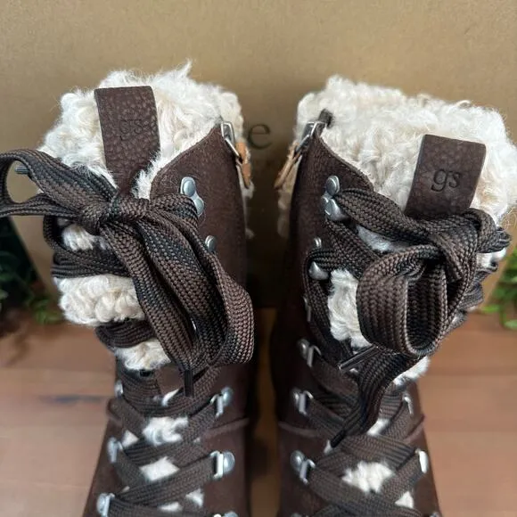 Gentle Souls by Kenneth Cole Women's Behann Alpine Lace-up Boots Size 8.5